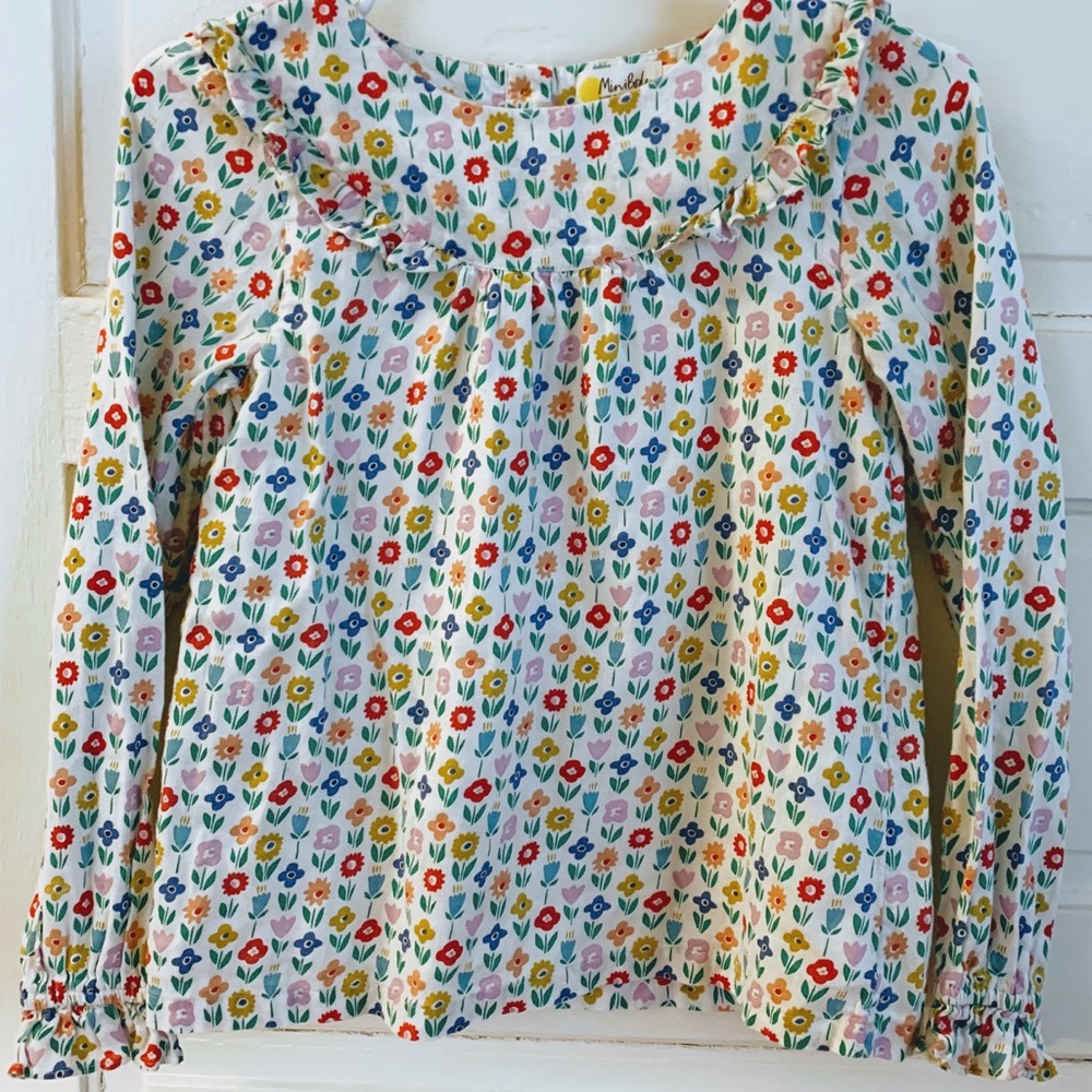 Mini Boden 🌸 flower flannel top 11-12y 152 cm